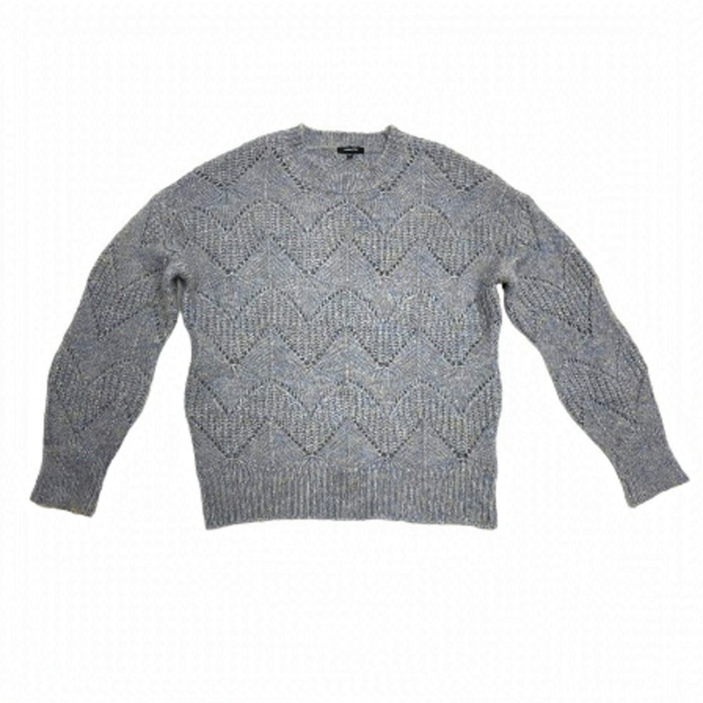 Reitmans knitted fuzzy sweater grey green size M